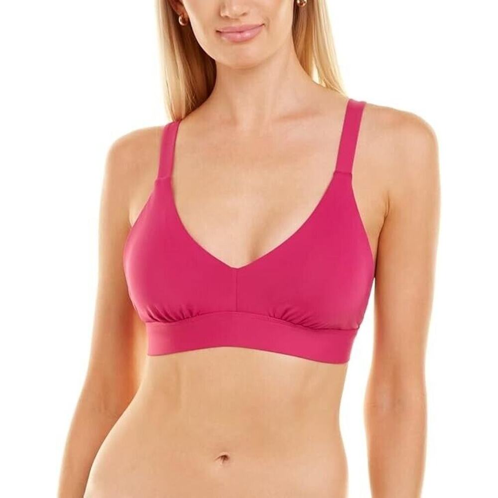 Anne Cole Swimsuit Bikini Size Medium Berry Easy Triangle Swim top NWT